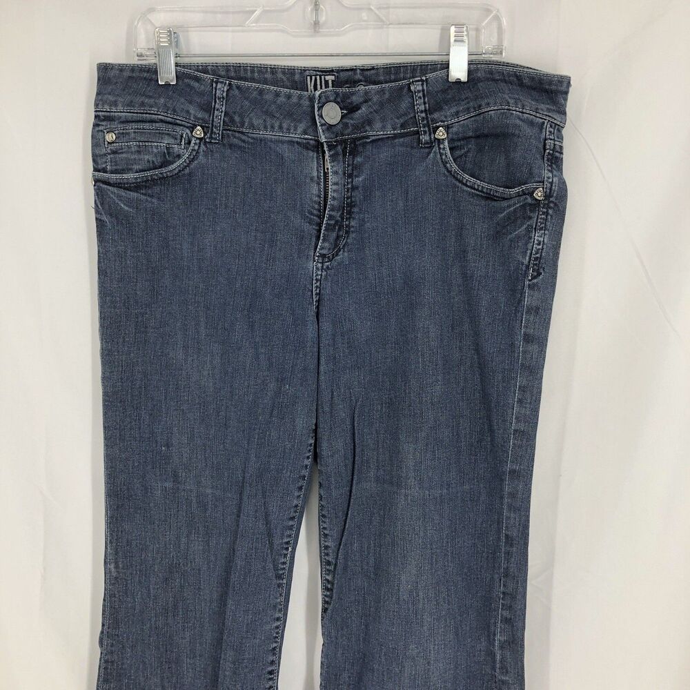 Kut from the Kloth 12” Flare Mid Rise Stretch Denim Blue Jean 12 (36x34)